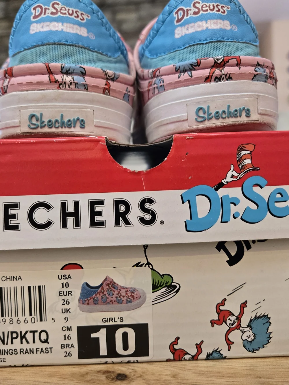 Skechers Pink Dr. Seuss Character Slip-On 10t